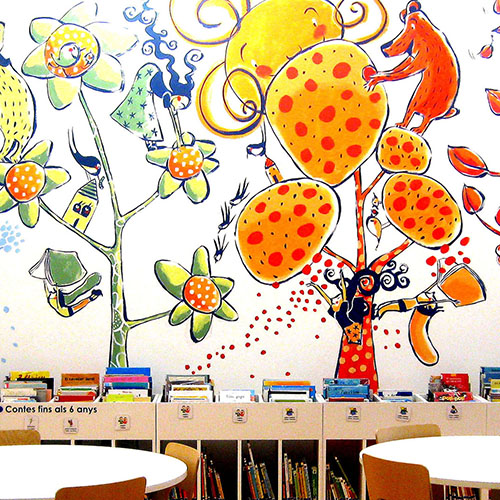 MURAL BIBLIOTECA JOSEP MATEU I MIRÓ